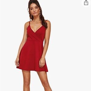 Shein burgundy mini cocktail dress.